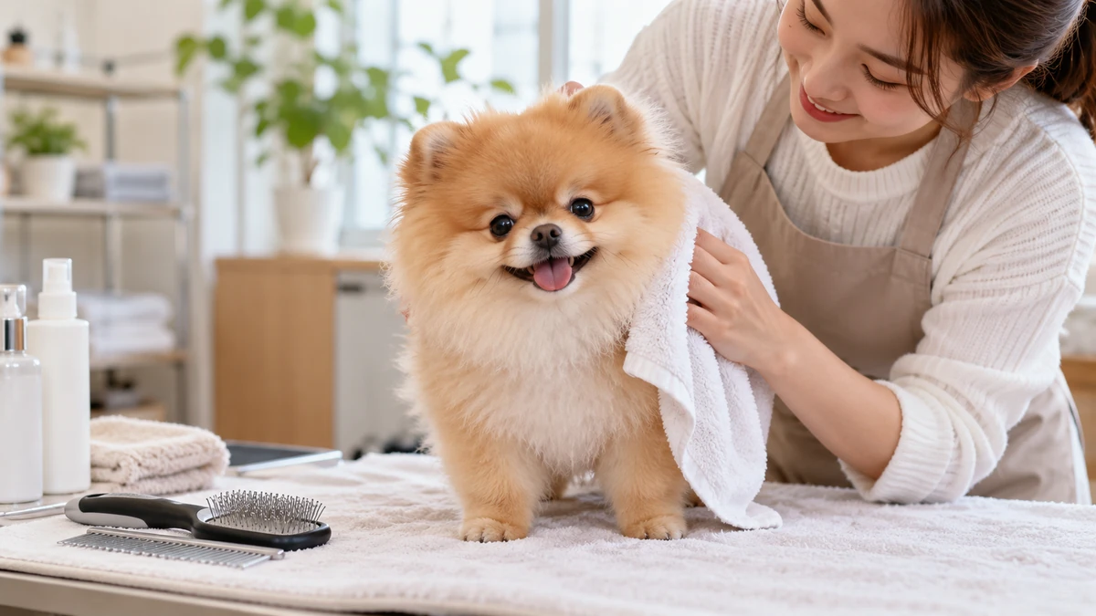 Pomeranian Boo köpek — bakım ve tımar